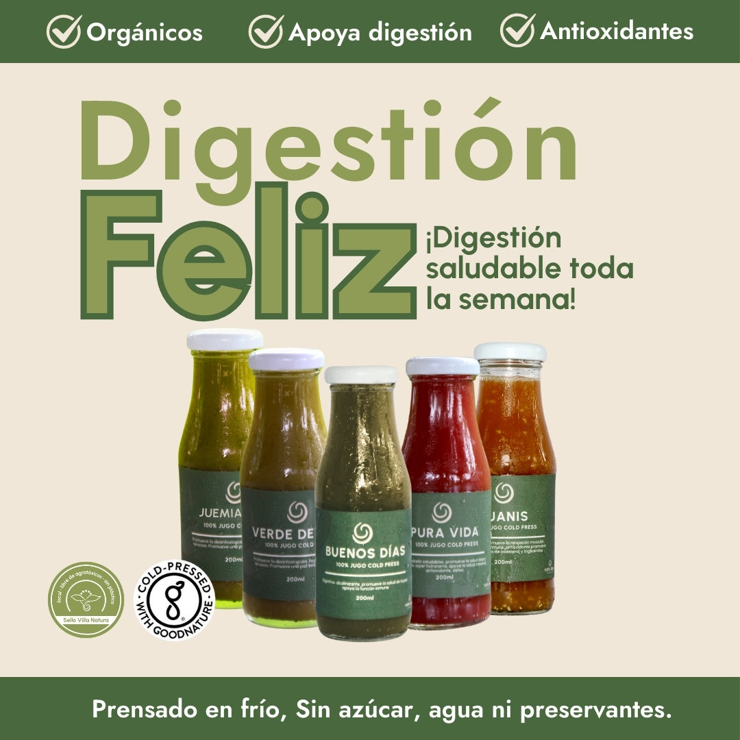 Combo Digestión Feliz. (5 jugos)