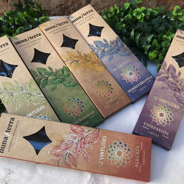 Incienso Nuna Terra 12 Virtudes 8 varillas