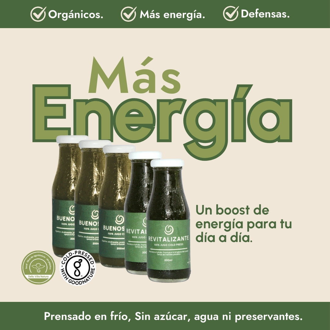 Combo Más Energía. (5 jugos)