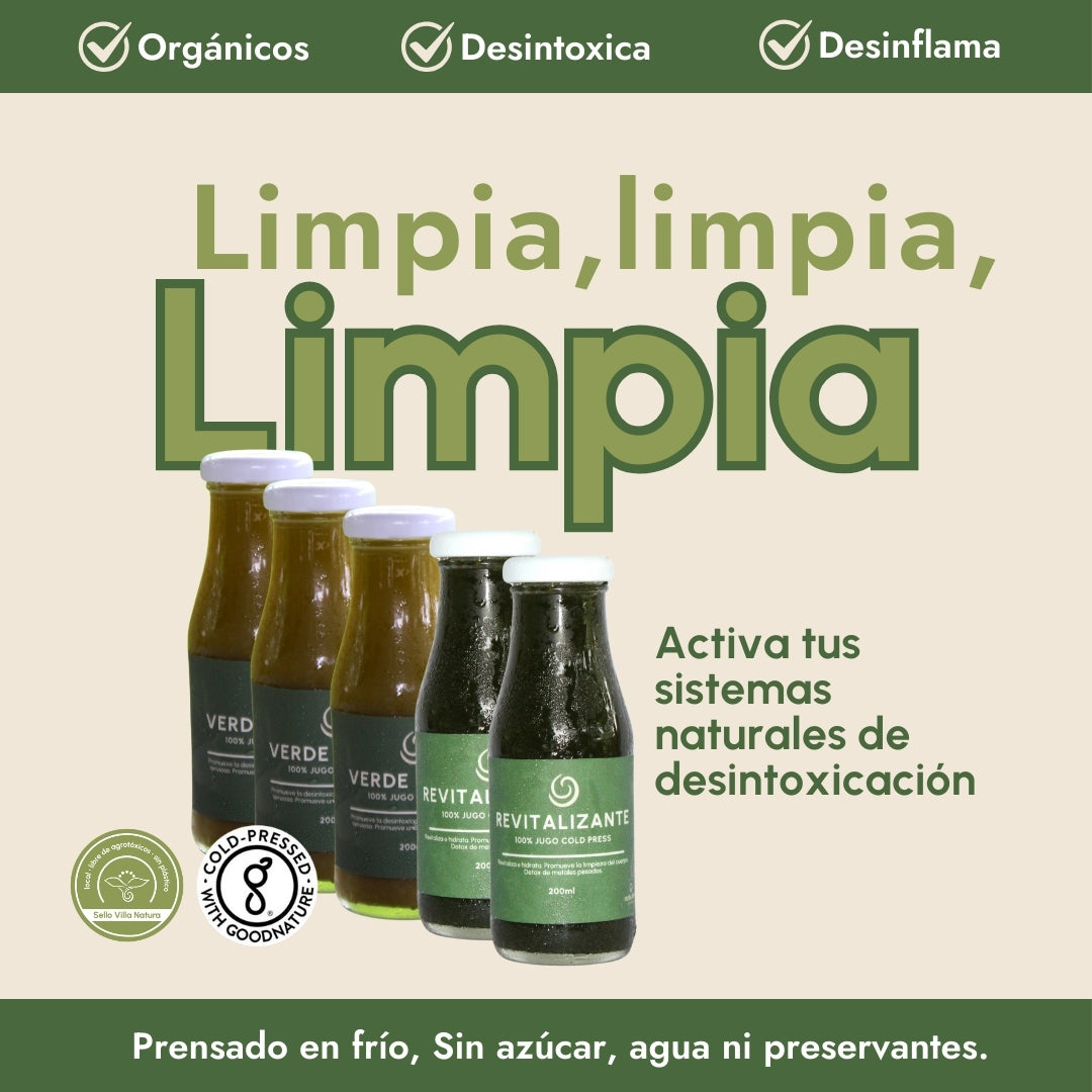 Combo Limpia, limpia, limpia. (5 jugos)