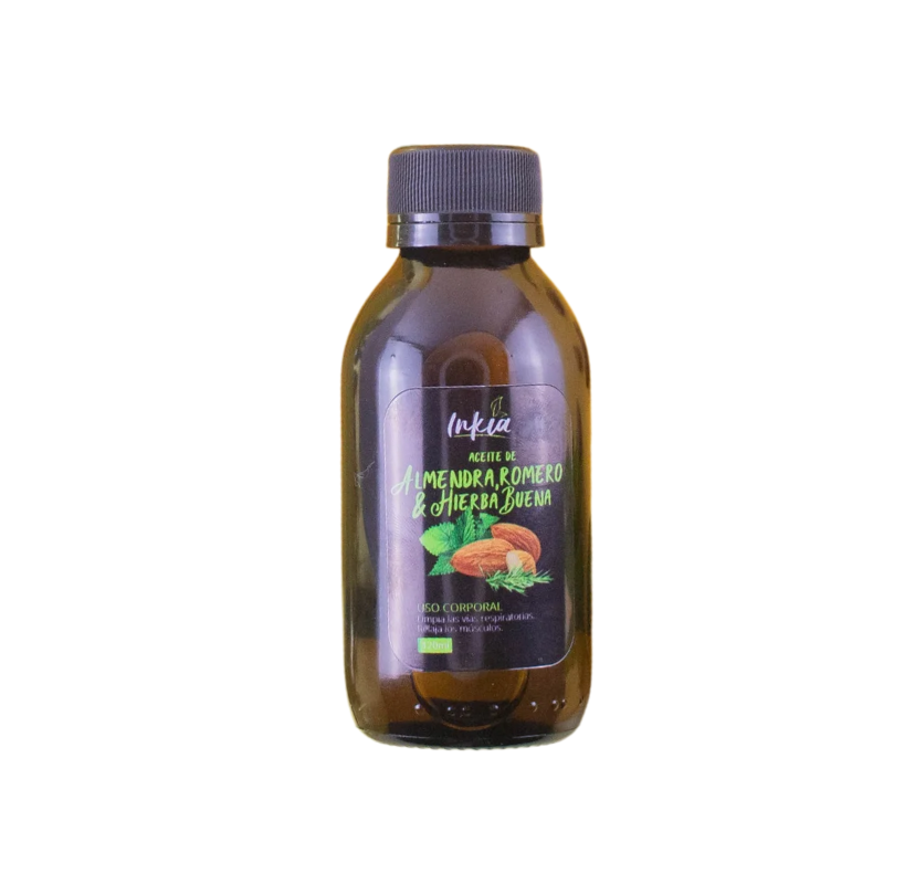 Aceite corporal de almendra, hierbabuena y romero (120 ml)