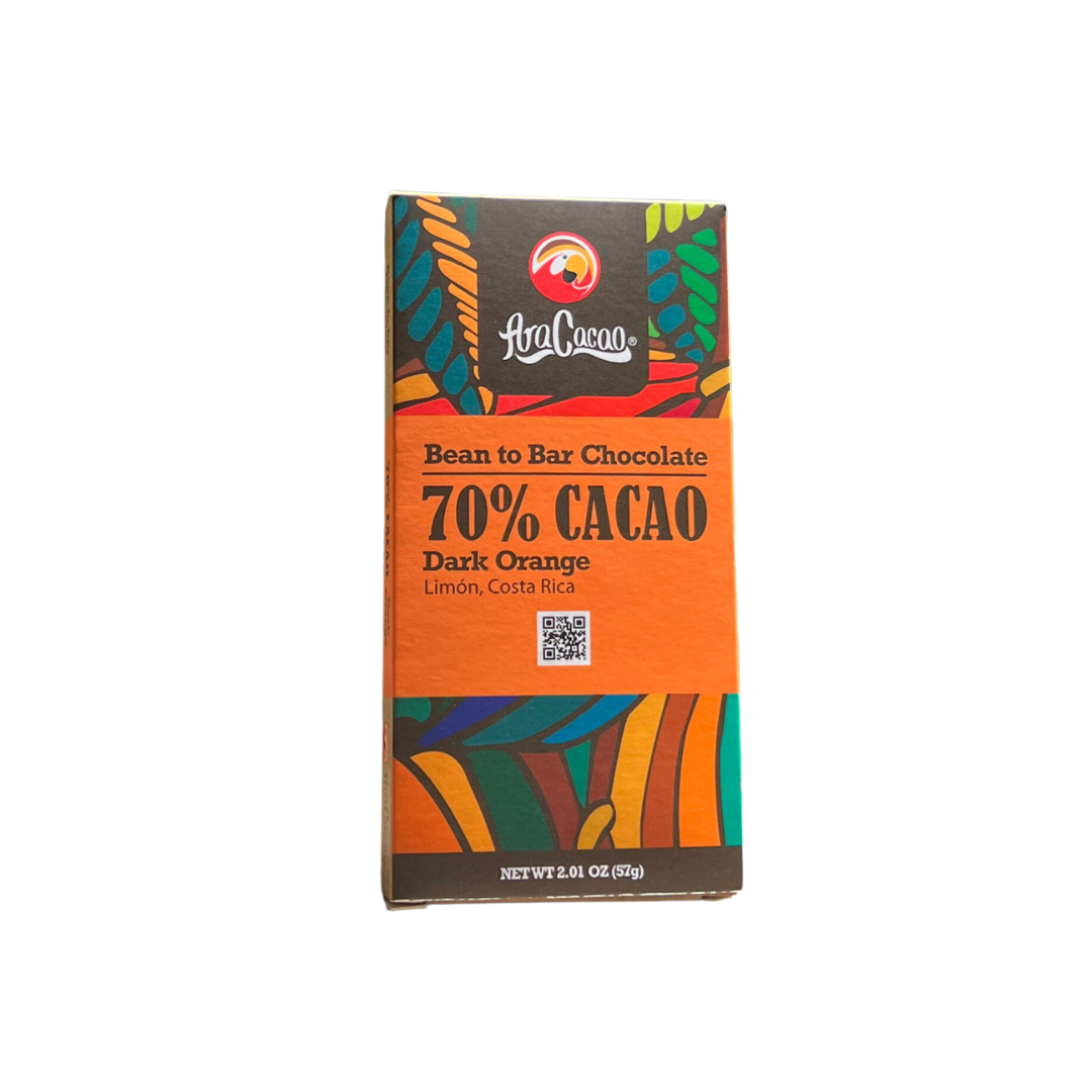 Barra Chocolate Ara Cacao Naranja 70%