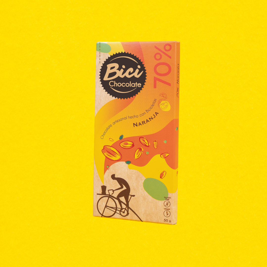 Barra Chocolate Bici Naranja 70%