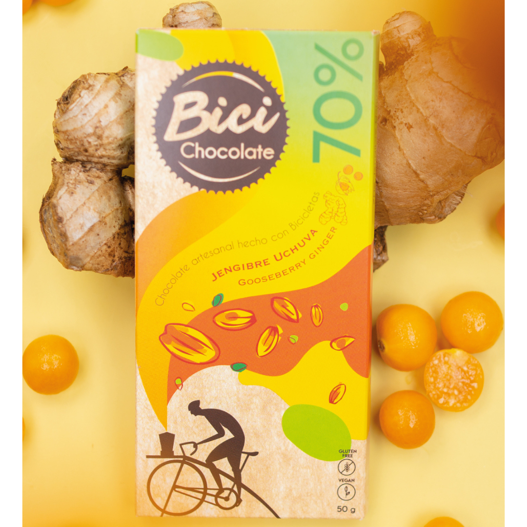 Barra Chocolate Bici Jengibre Uchuva 70%