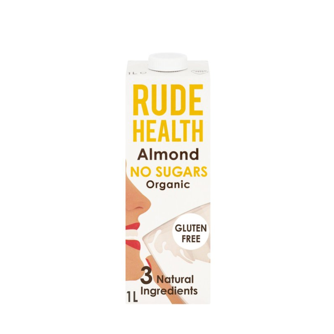 Bebida de almendra orgánica sin azúcar Rude Health 1L