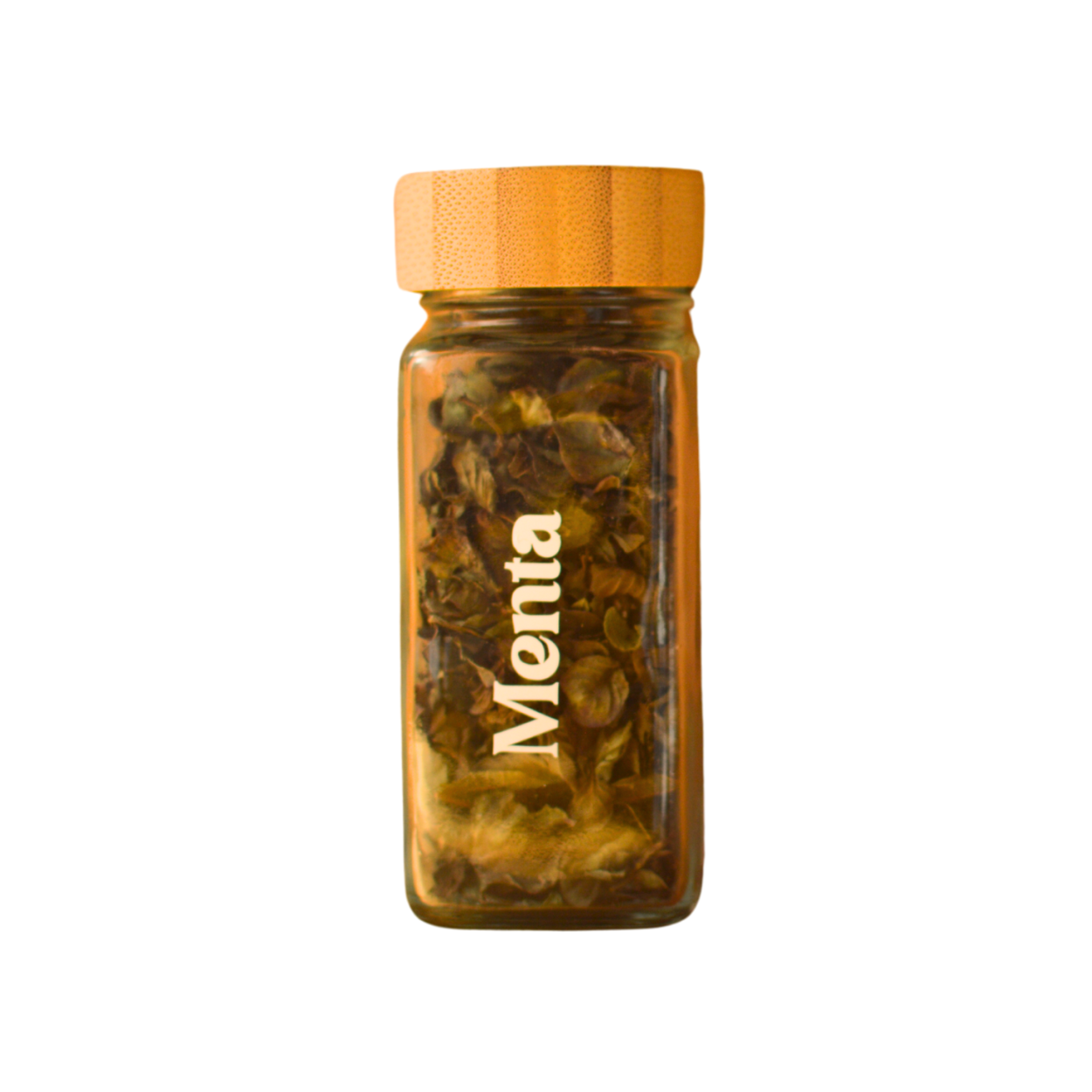 Menta deshidratada envasada