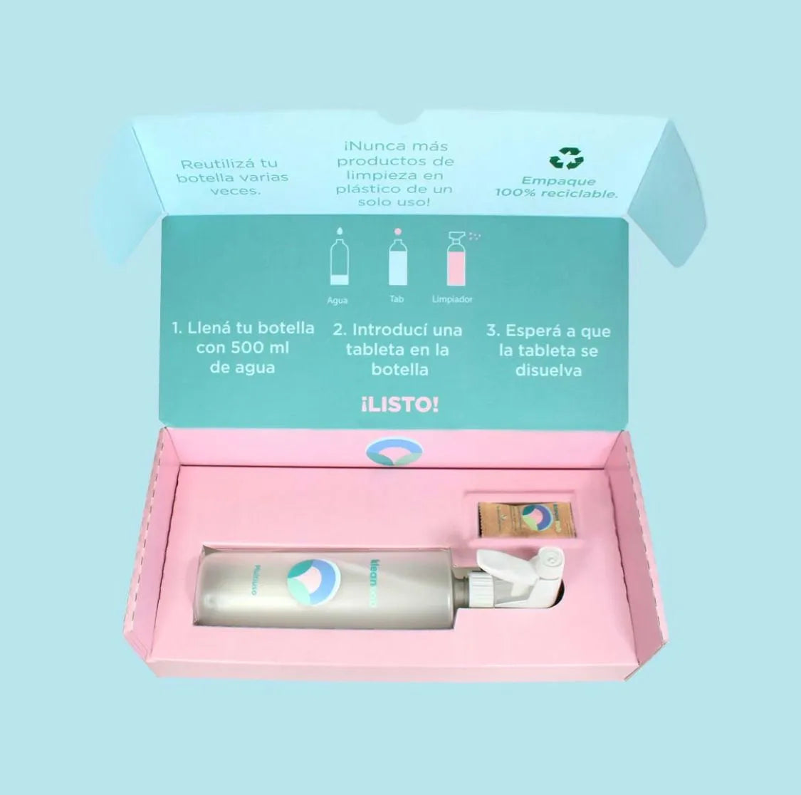 Set Kleantab - Botella + 3Tabs