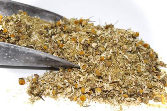 Manzanilla en flor deshidratada