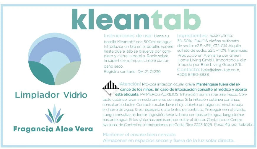 Kleantab vidrio (10Tab)