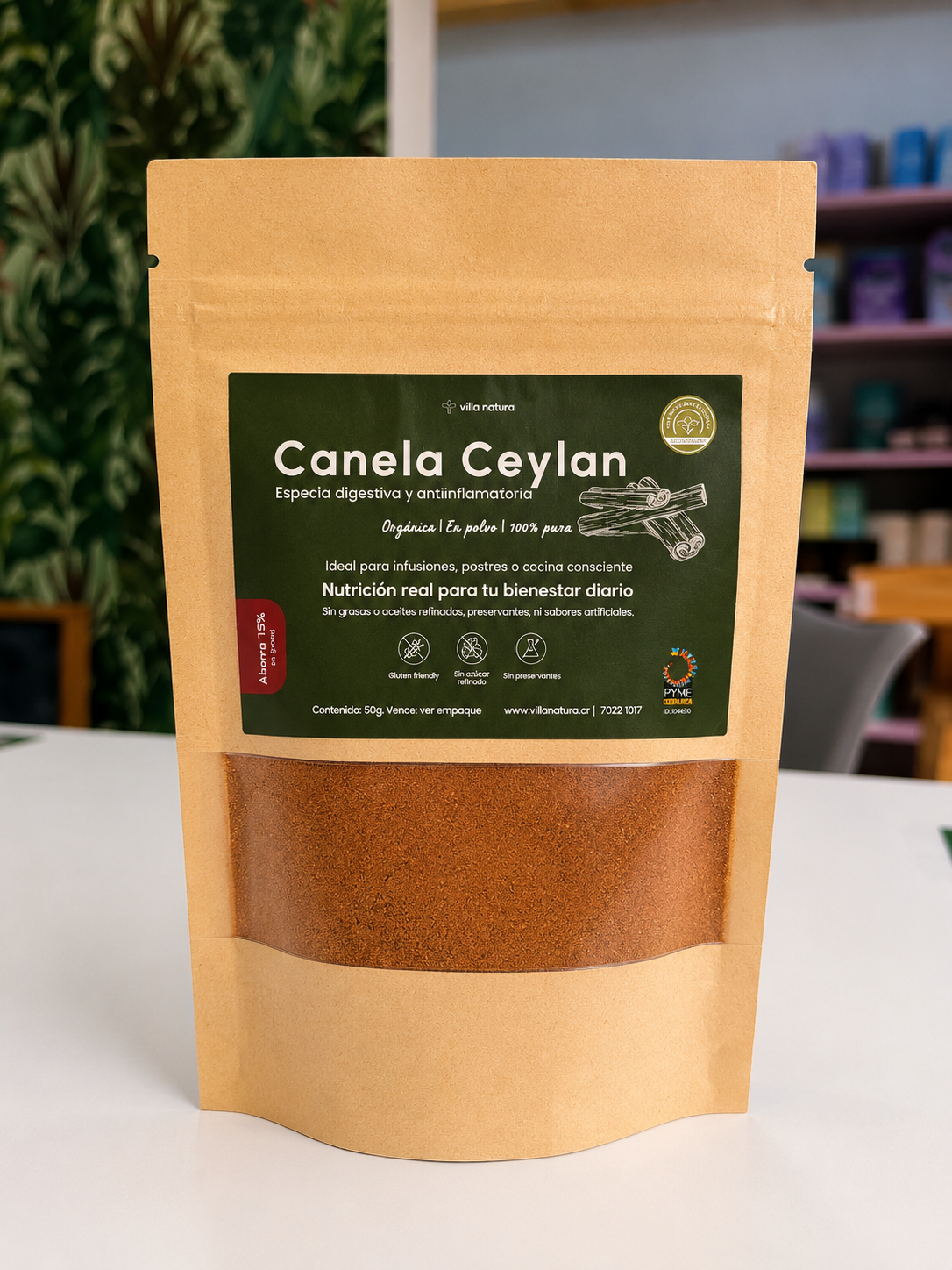 Bolsa Canela Ceylan en polvo orgánica (50g)