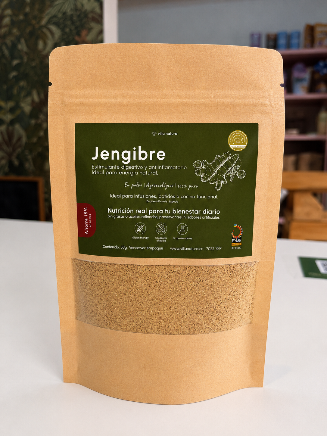 Bolsa jengibre agroecológico en polvo (50g)
