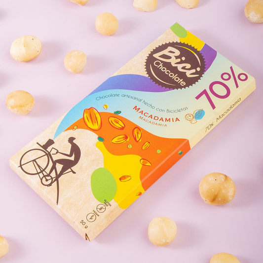 Barra Chocolate Bici Macadamia 70%