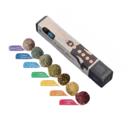 Incienso Aromanza Siete Chakras 7 esferas