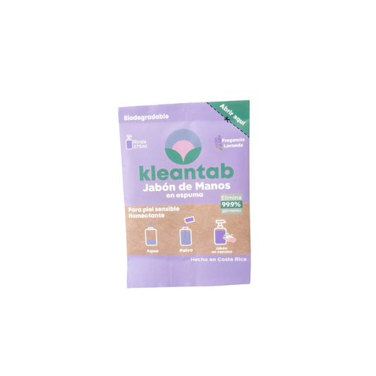 Jabón de manos Kleantab lavanda sobre 8 g