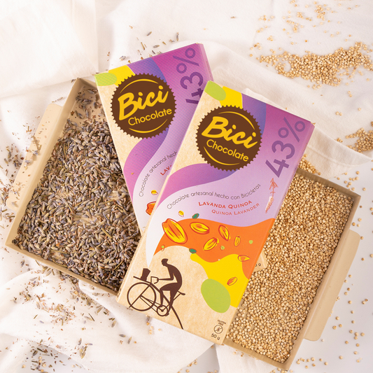 Barra Chocolate Bici Lavanda Quinoa 43%