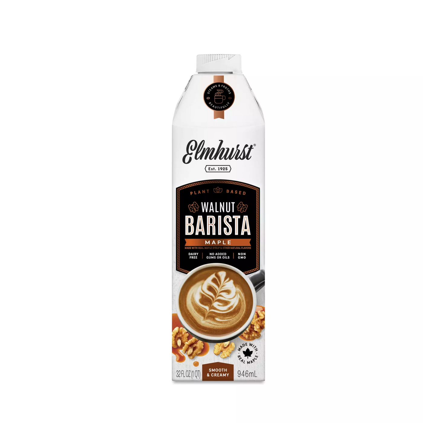 Bebida de nuez de nogal y maple barista Elmhurst